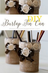 Burlap hot sale pencil case