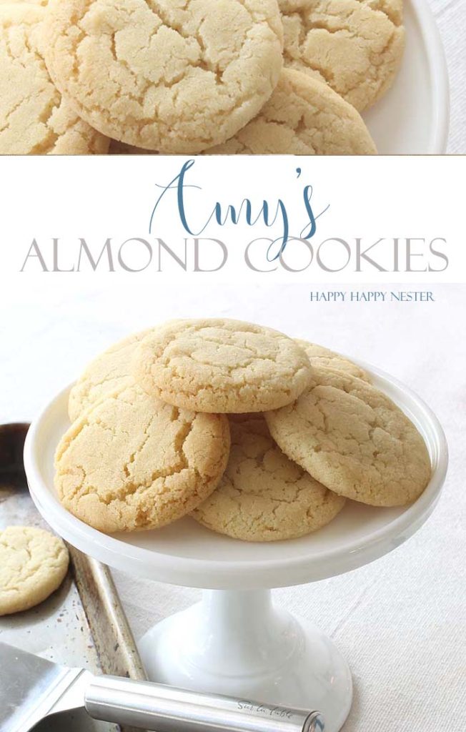 Almond Cookies are my family's favorite cookie. This recipe comes from my mom. It is easy to make and is a delicious and light cookie.