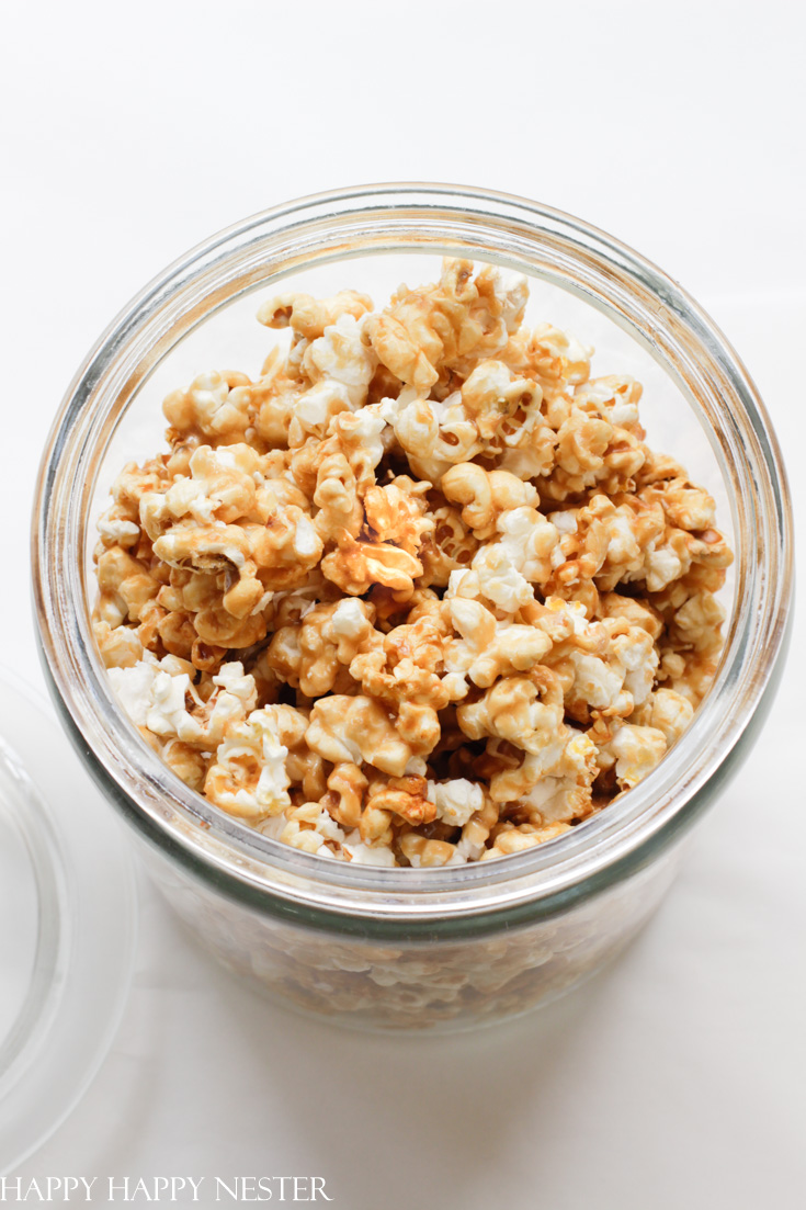 popcorn bar for a party include caramel popcorn