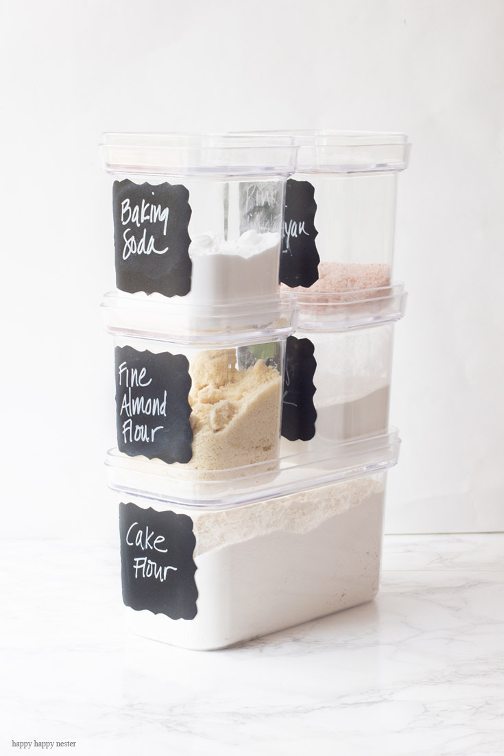 Love these stacking containers. Stacking containers make perfect use of your pantry spaces. #thecontainerstore