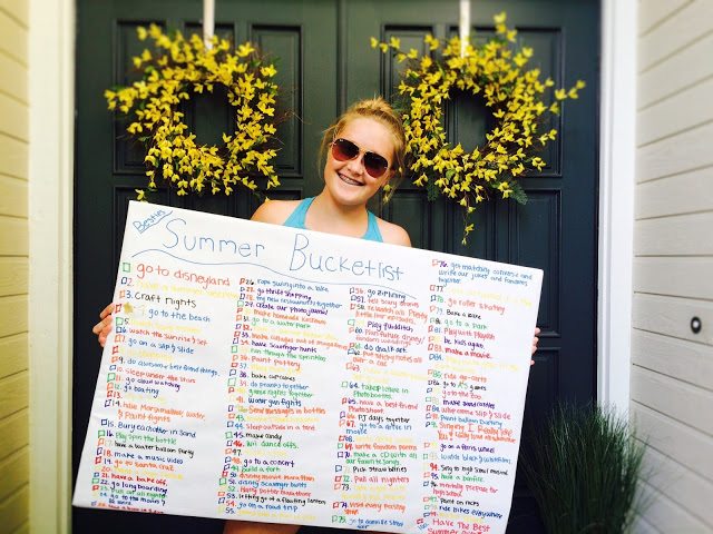 A Teen's Summer bucket list