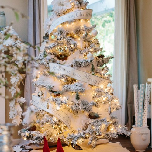 Large Feather Christmas Tree Décor