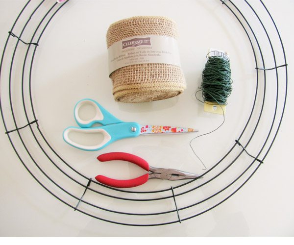 burlap wreath supplies