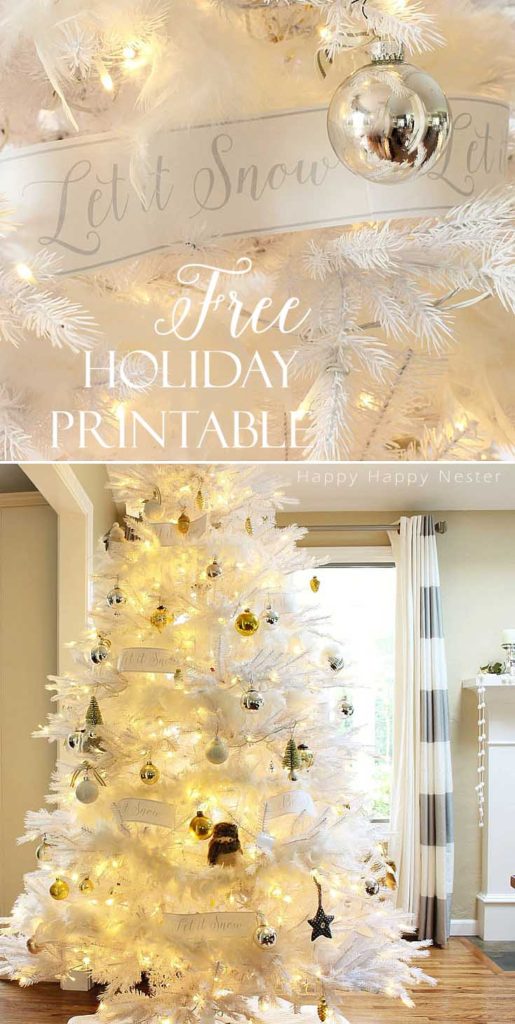 Enjoy this free Holiday Printable! I've designed a banner similar to Pottery Barn and I've created it in gray and red for whatever holiday decor you have.