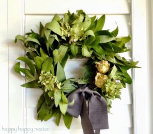 homemade bay leaf wreath 