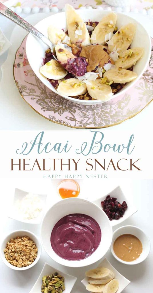 This Acai Bowl recipe is healthy and heart friendly. Welches 100% Grape Juice has heart benefits. Acai berries are high in protein, making it a great snack.