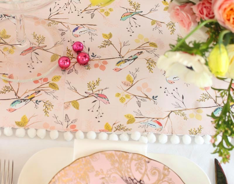 decorating with pink dishes
