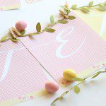 Free Easter Banner Printable: Pink and Green Gingham Print