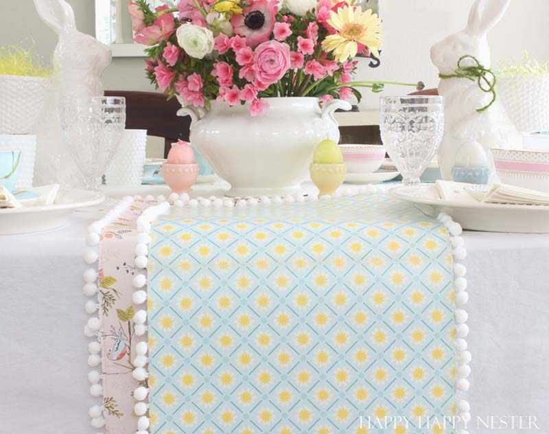 Easy Table Runner DIY Project Drop Cloth Fabric, Lemons & Limes