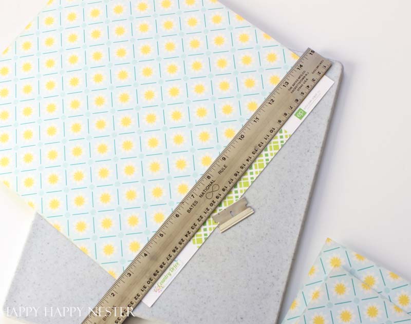 scrapbooking paper table runner