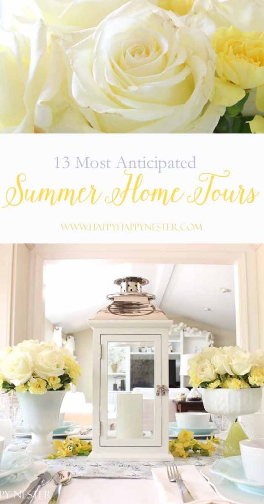 13 amazing summer home tours are lined up for you! Inspiration abounds with many different styles of decorating. My summer blues you'll find refreshing!