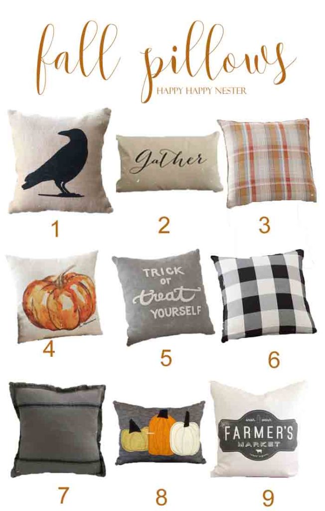 9 Beautiful Fall Pillows Selected Just for You! - Happy Happy Nester