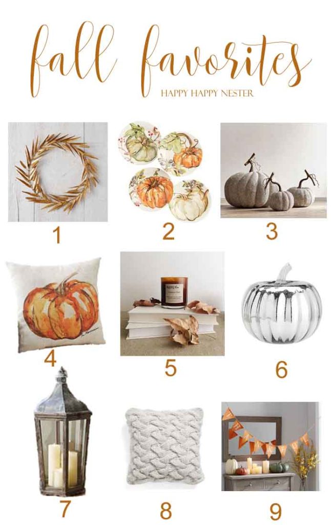 Don't miss out on these fun a festive Fall Favorites of mine. Some items are on sale and such a great deal. Get a jump on your Autumn decorating!