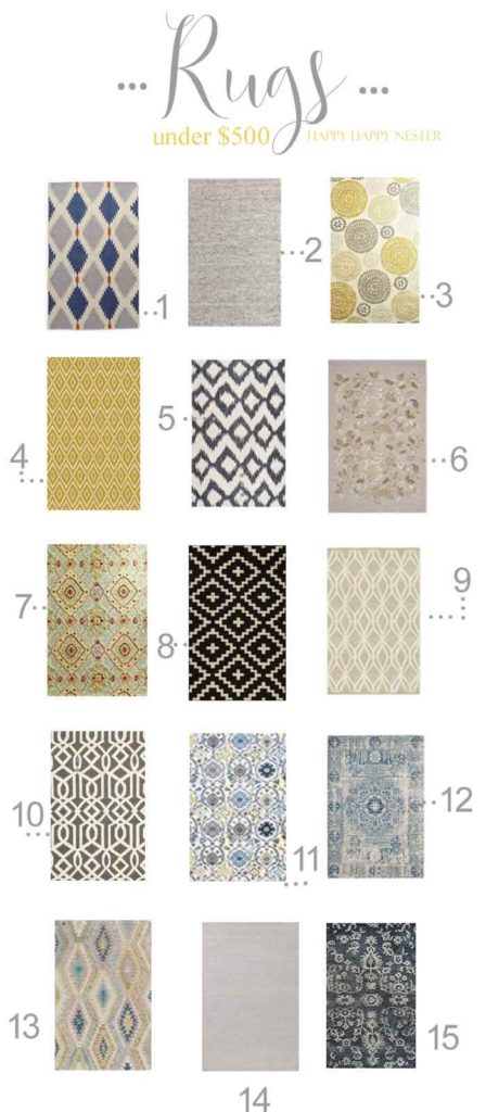 Today's Happy Shopping is Affordable Rugs for under $500. I have listed my favorite rugs that you will enjoy. They are beautiful and not too expensive.