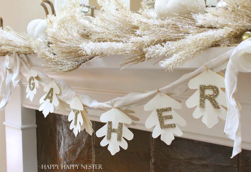 Paper Garland DIY - Rosettes and Leaves - Happy Happy Nester