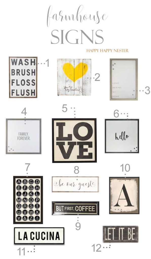 Farmhouse signs are such great additions to any home. Shop my 12 signs that I have collected just for you. I have a few in my home and I love them!