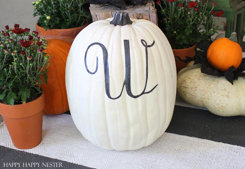 halloween initialed pumpkin