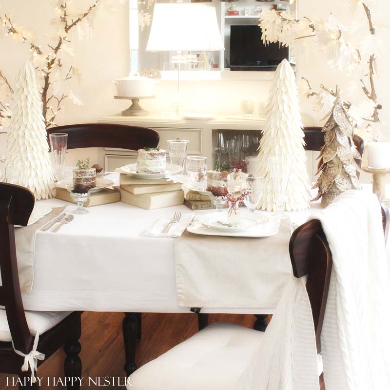 My French Country Farmhouse is a blend of soft creams, old books, and natural elements. My dishes are authentic French plates that just add a classic look.