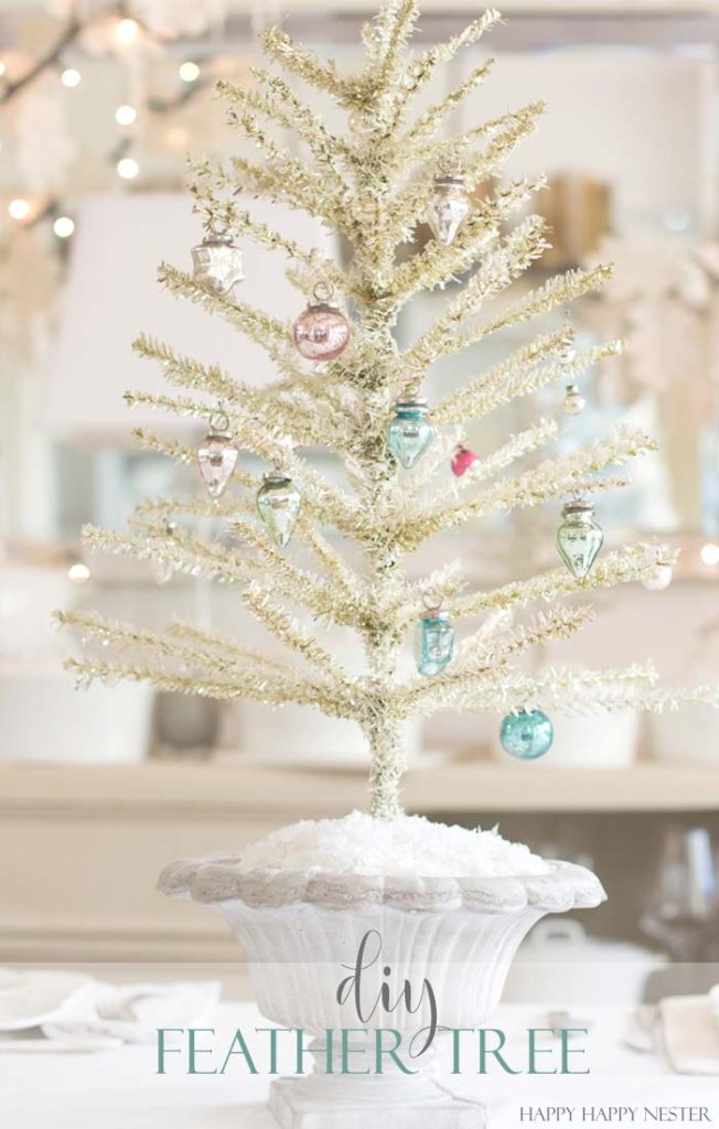 Make a Holiday Fringe Feather Tree - Paper Glitter Glue