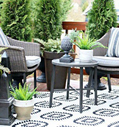 During the winter months, it is a great time to search blogs and Pinterest for outdoor patio ideas. Get a jump start and start planning your outdoor space for the summer. Here is a patio from a Better Homes and Garden blogger that I know you'll love. #outdoorpatioideas #outdoorliving #garden #summerpatio #diy #decorate