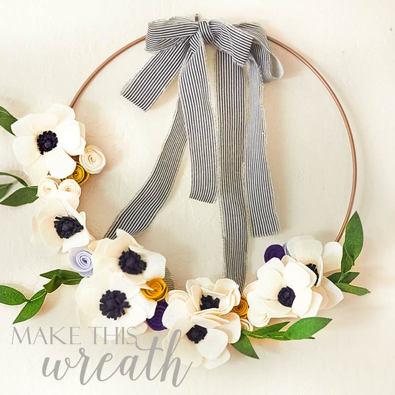 Felt flower deals wreath