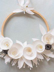 One Easy Beautiful White Paper Wreath That You'll Want To Make