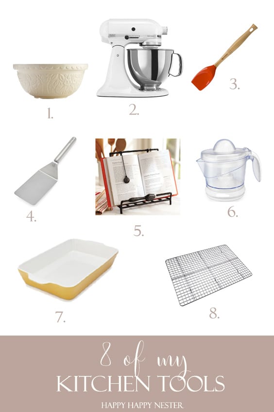 Good kitchen tools are essential. I have rounded up 8 of my favorite tools that I give my honest reviews of them. Some of them may surprise you since I found some of them by accident. I love some of them so much that I bought two of them for my kitchen. #kitchen #baking #kitchentools #baking #kitchens #shopping