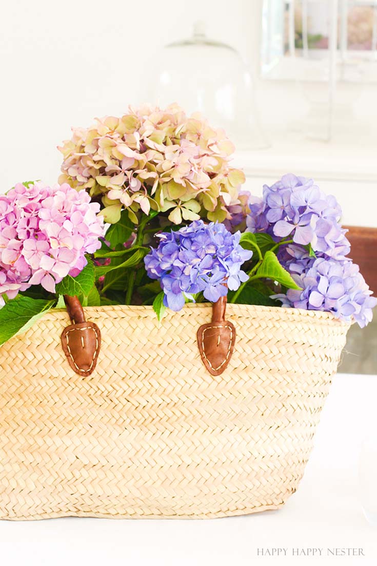 close up of flowers in a basket