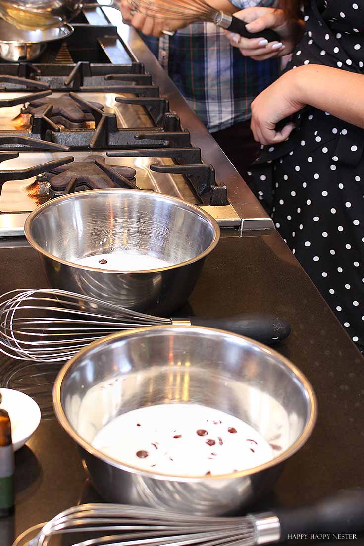 cooking at a stove