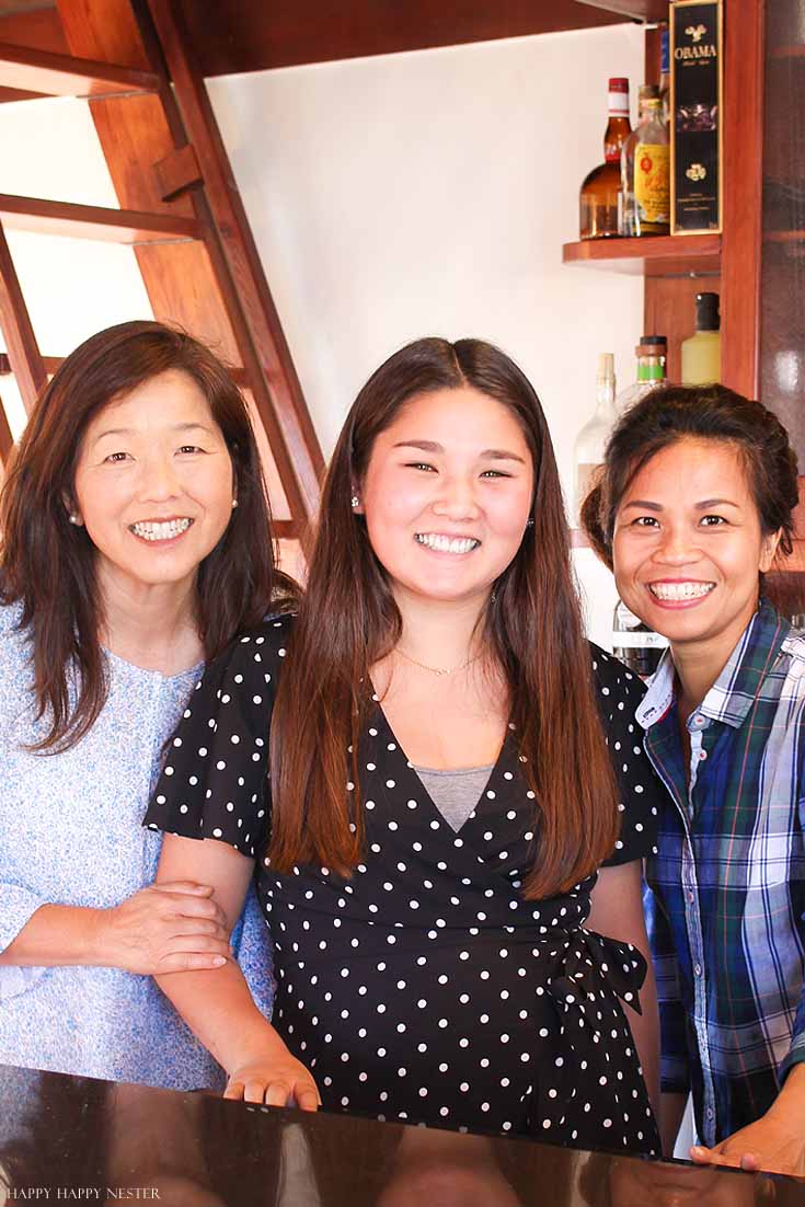 three women in a kitchen during an IfOnly baking class