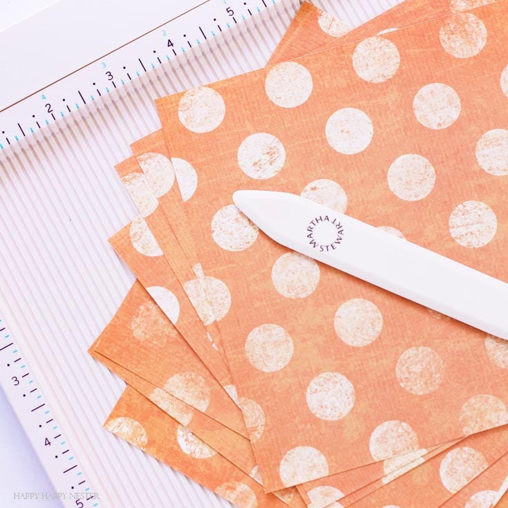 orange polka dot paper