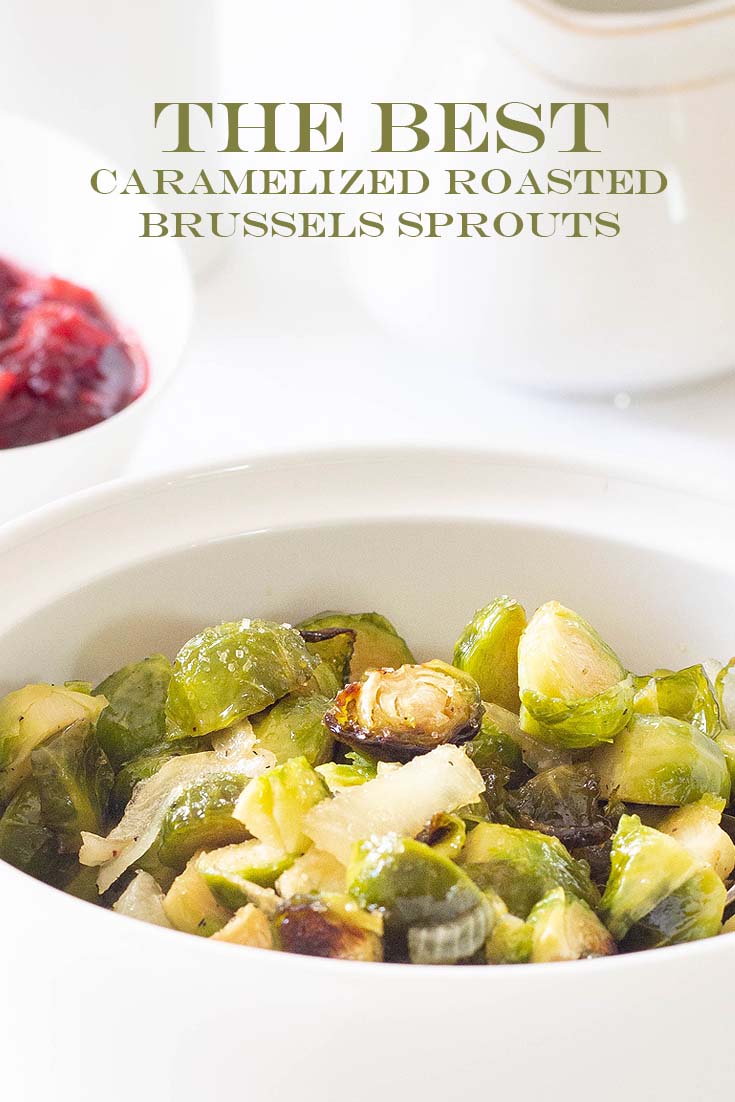 the best caramelized roasted brussels sprouts pin