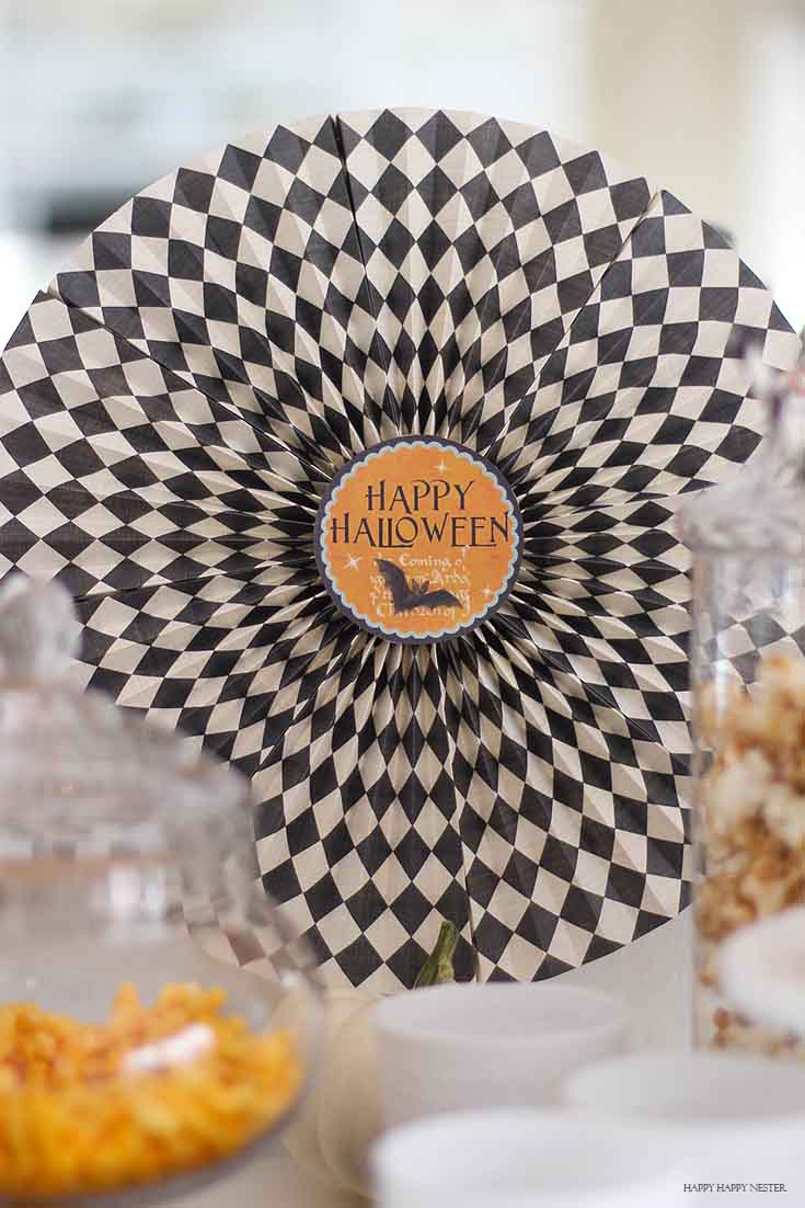 close up of halloween paper pinwheel