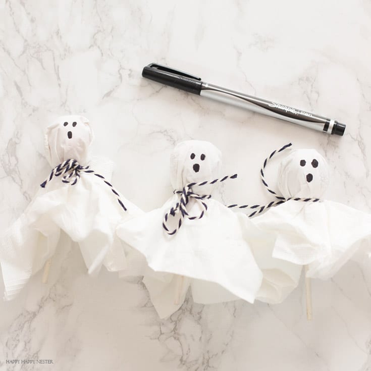 diy lollipop ghosts treats