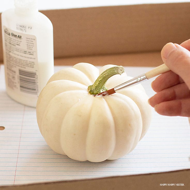 how to make glitter pumpkins with elmers glue