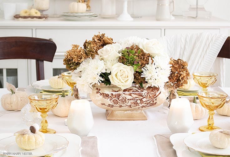 Creating An Inexpensive Thanksgiving Table Happy Happy Nester   Inexpensive Thanksgiving Table Decorations Beautiful Table 1 