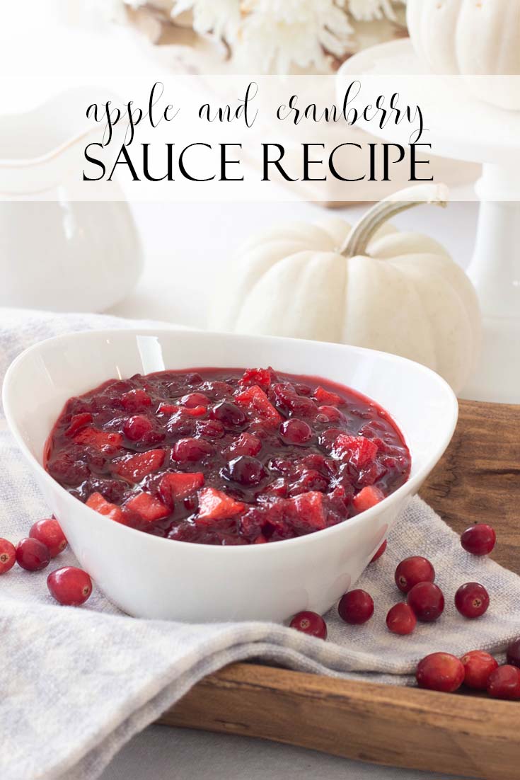 maple apple cranberry sauce recipe pin