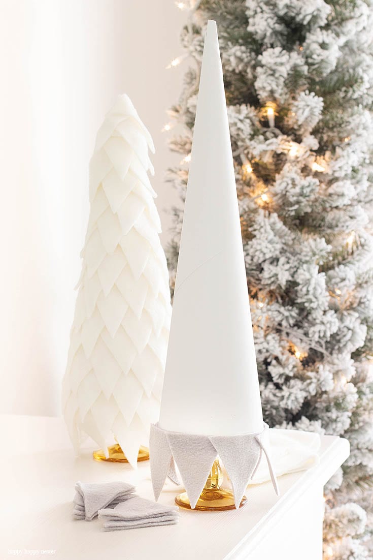 DIY Feather Christmas Tree cone - Craft My World