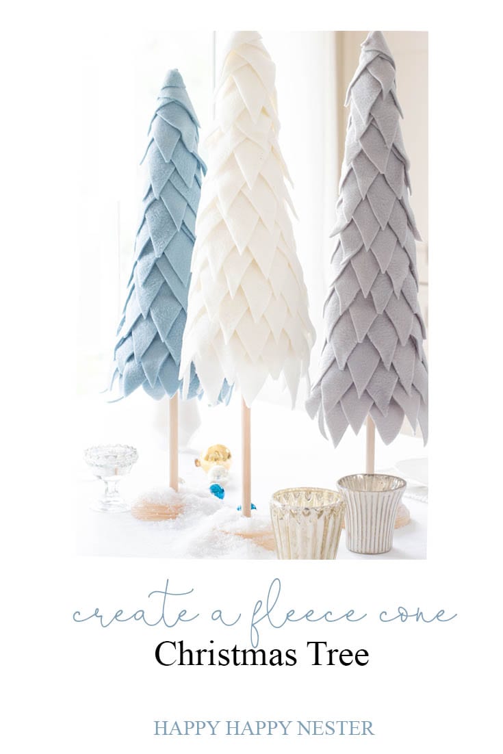 fleece cone Christmas tree diy