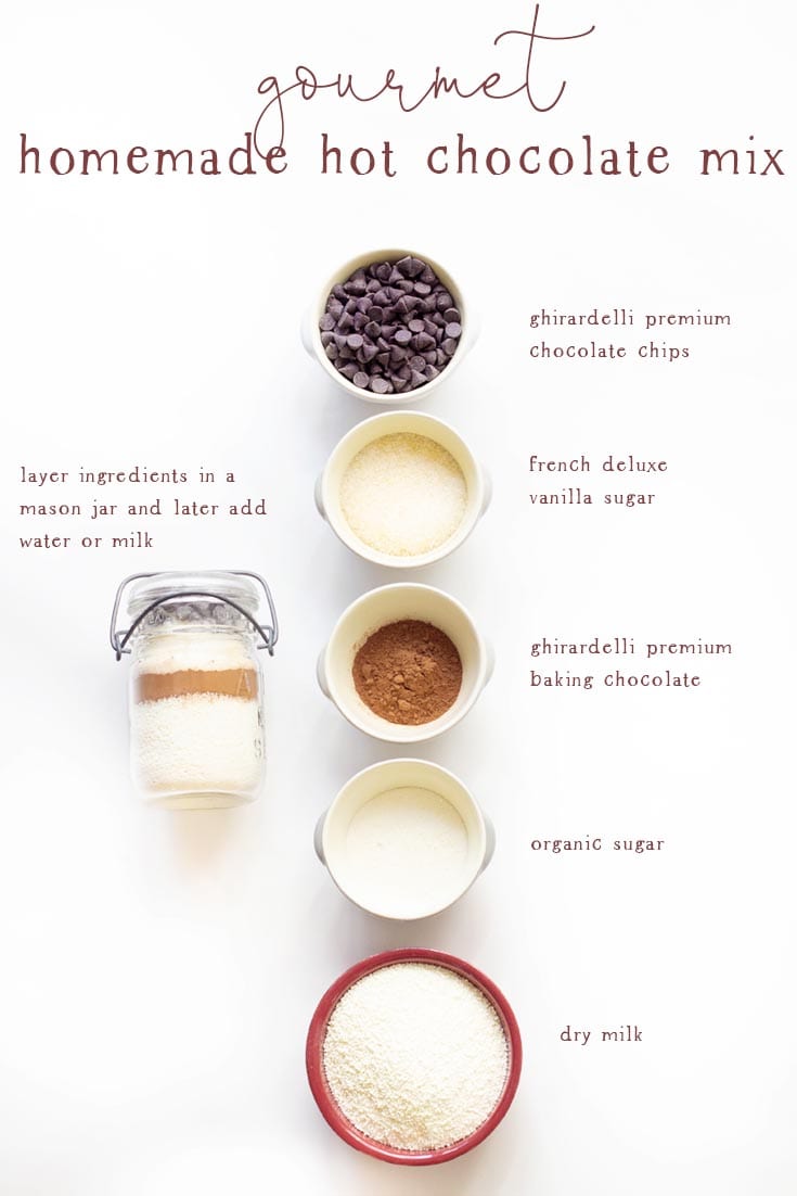 Homemade Hot Chocolate Mix With A Gift Tag Infographic | Homemade Hot Cocoa | Hot Chocolate Recipe | Hot Cocoa Recipe | Hot Chocolate Recipe With Powdered Milk | Gift Ideas For The Holidays Infographic | Holiday Gifts | The Best Hot Chocolate Recipe | Baking | Recipes