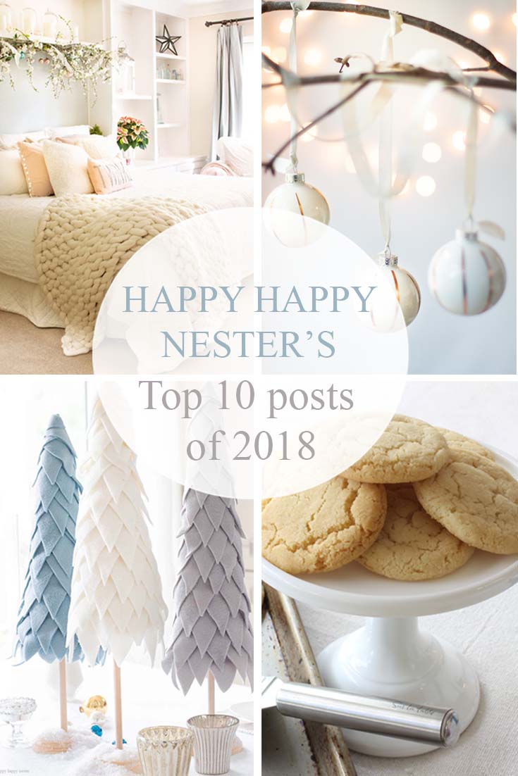 This is a Countdown of Our Top Posts of 2018 Happy Happy Nester. It is a combination of crafts, decor, and recipes and I think you'll like this great list. It is always great to take note and add more great quality posts for the new year. Blog Posts | Recipes | Decor | Crafts | Best Blog Posts |