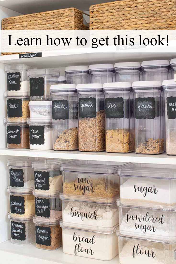 Organizing with Container Store Products makes a kitchen system is easy and great. Their clear stackable containers are the best for space and effeciency. This system is super and usable and your kitchen will be organized quite easily. Storage | Organizing | The Container Store | Organizing System | Kitchen Organizing