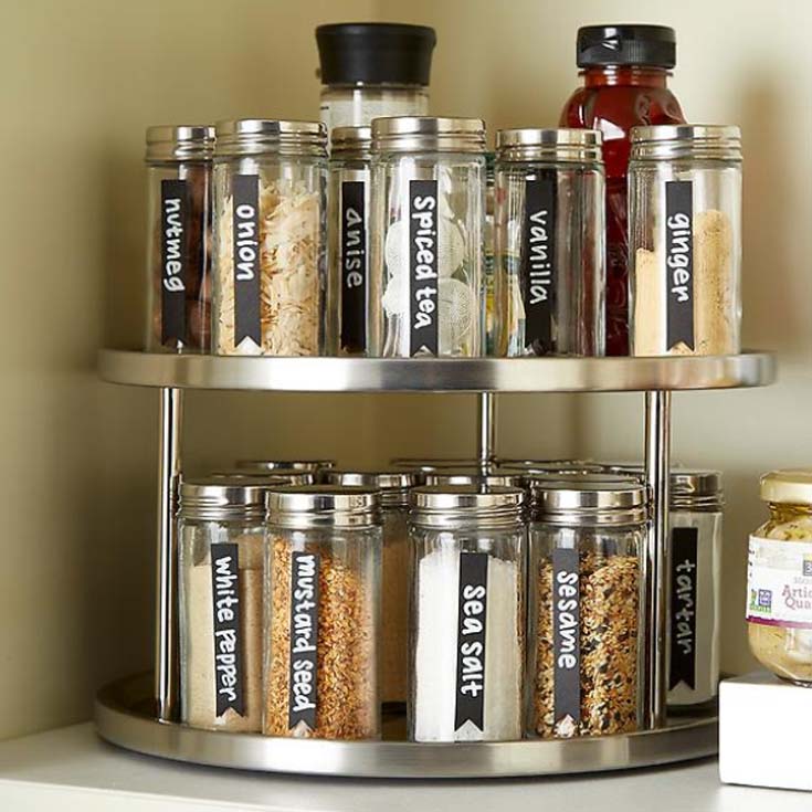 Organizing with Container Store Products makes a kitchen system is easy and  great. Their clear st…