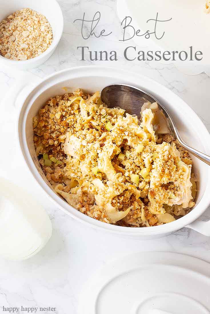 This is the Best Tuna Casserole Recipe that has many yummy ingredients. It is a tuna casserole with mayo and cheese which makes it rich and delicious. It is an old fashioned tuna casserole that is in the category of comfort food. Casseroles | Recipes | Tuna Casserole | Comfort Food | Easy Tuna Casserole Recipe | Noodle