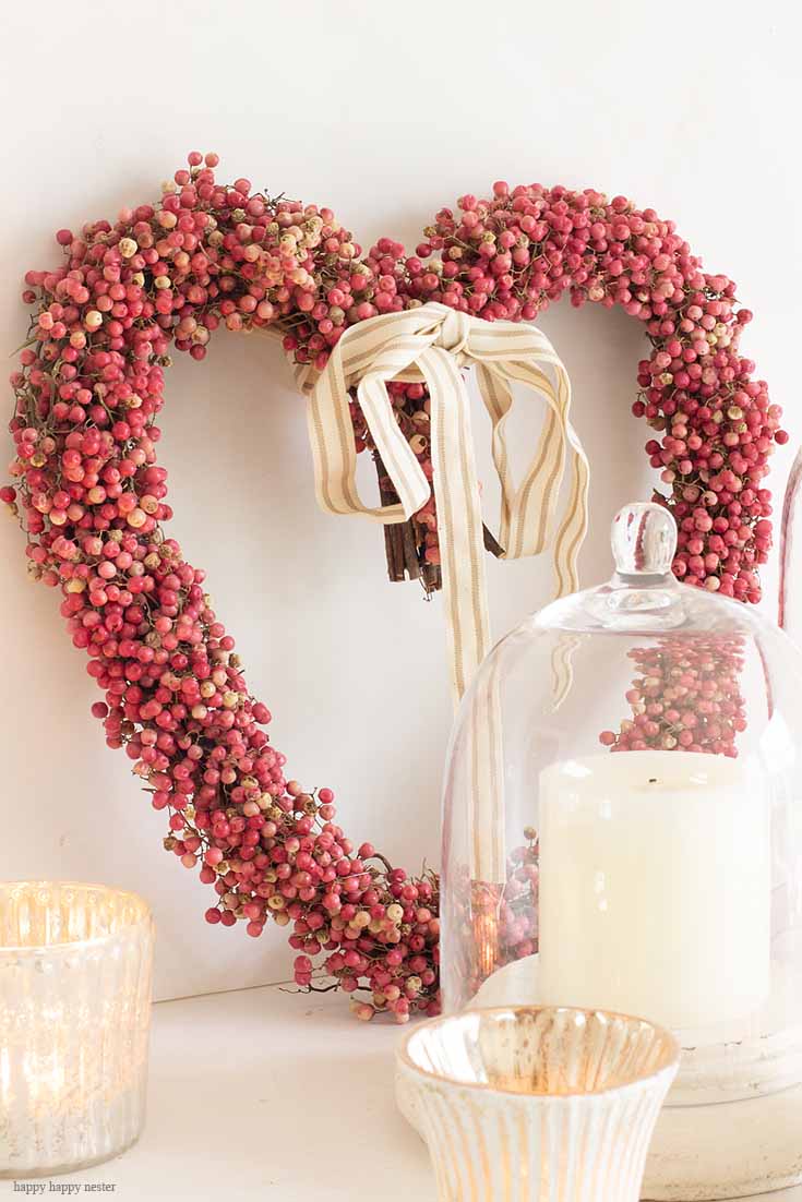 diy heart wreath tutorial