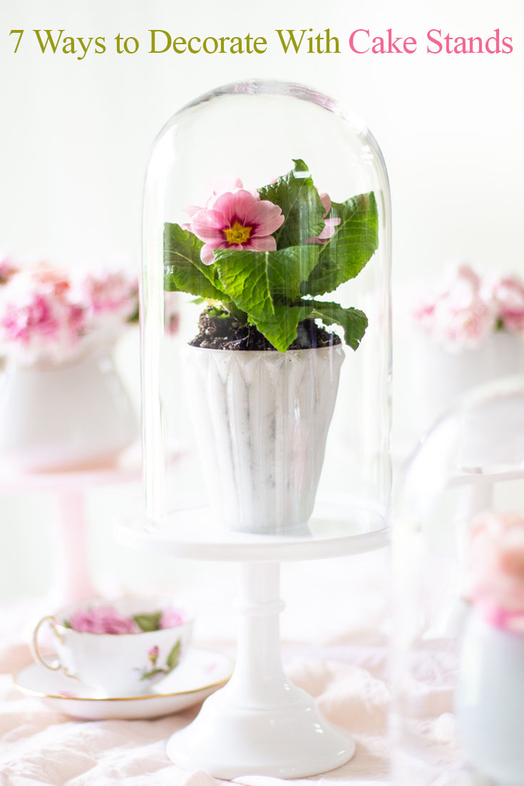Cake stands are easy ways to decorate a table or your home. I have gathered some Cute Ways to Use a Cake Stand that I'm sure you'll love. You can use them for the holidays or even a wedding reception. They add drama and interest because of their styles and heights. #cakestands #decorating #weddings #flowers #decor