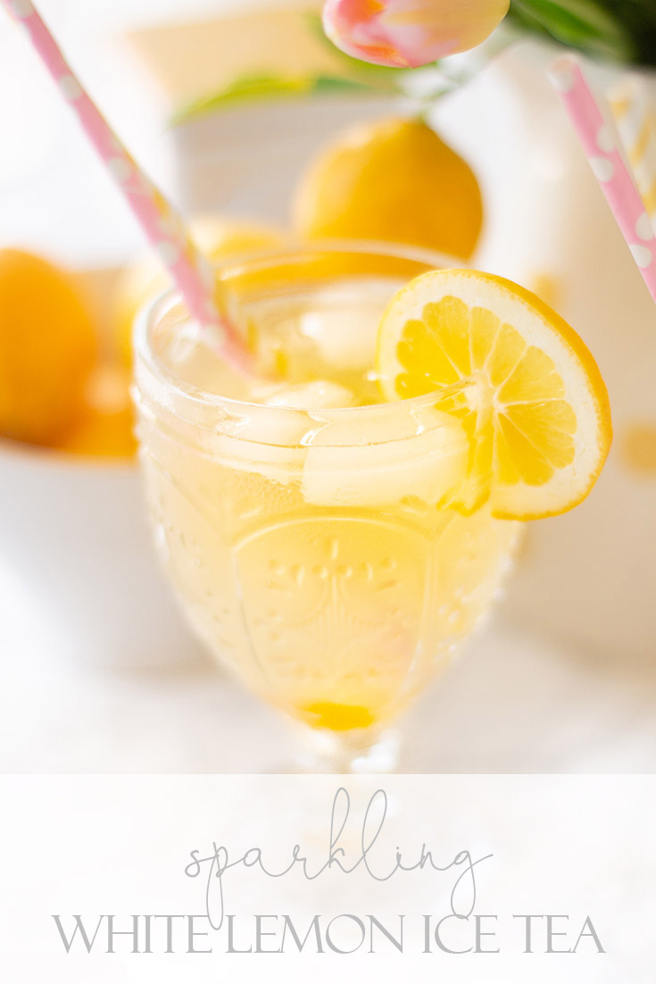 This is a yummy Carbonated Lemon Iced Tea Recipe that is a refreshing sparkling tea. Since I have a ton of Meyer lemons that is what I used, but you can use lemons for this recipe. This is a sweet tea with bubbly carbonation. #icetearecipe #icetea #sparklingdrinks #drinkrecipes #lemonrecipes #meyerlemons #sparklingteas