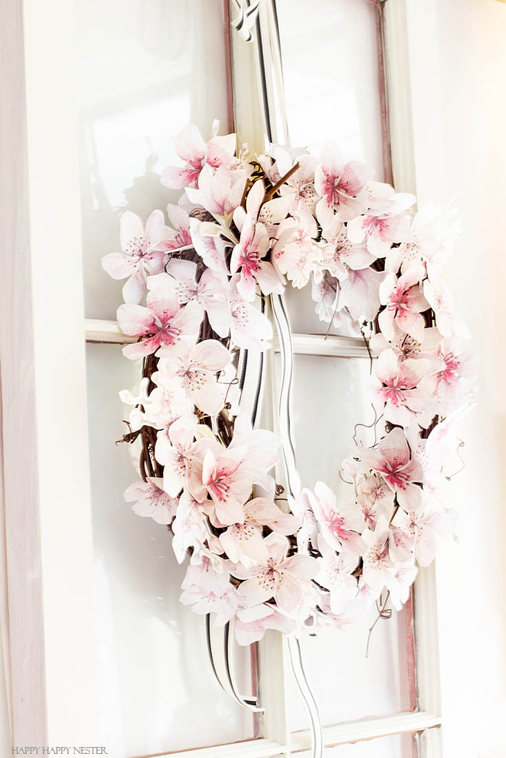 Hanging Basket Summer Wreath with Peonies - Modern Glam