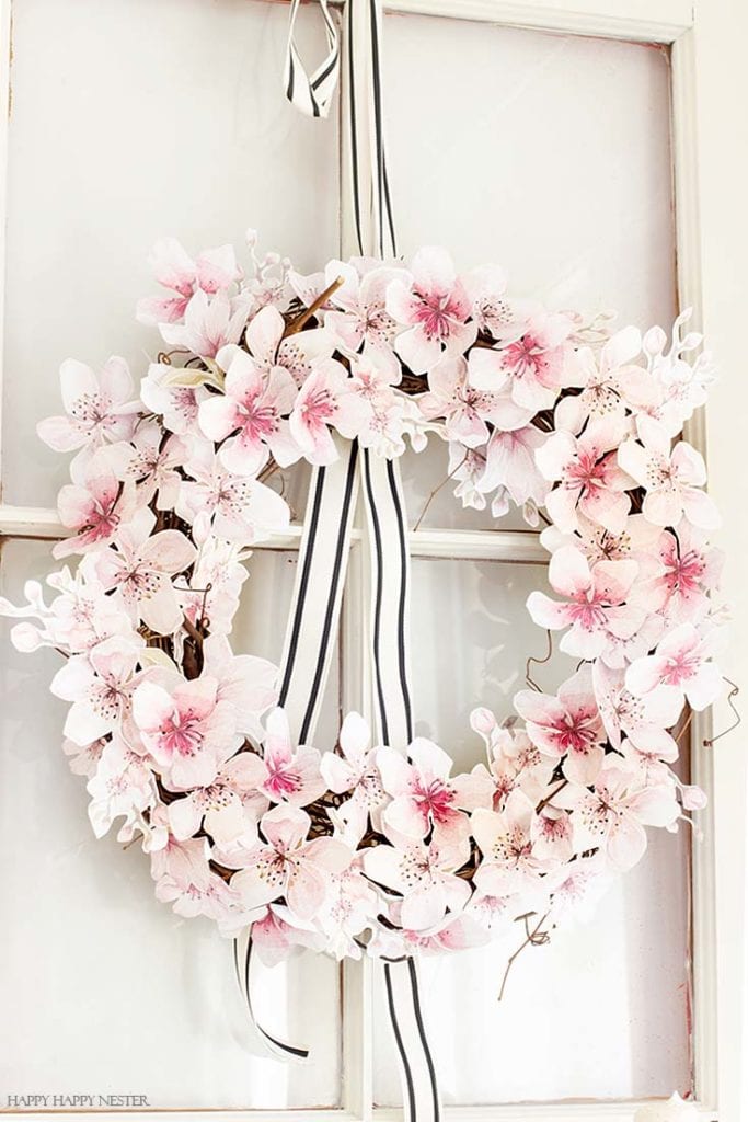 paper flower wreath diy