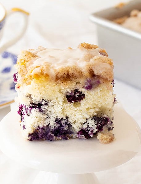 Blueberry Cake with Lemon Frosting | RecipeTin Eats